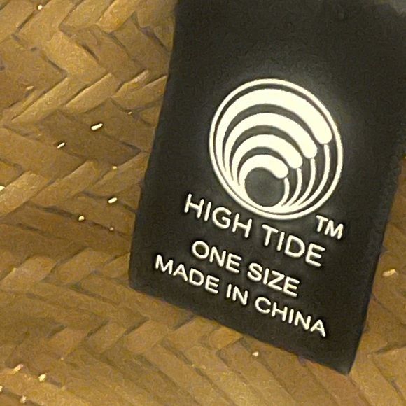 Straw Hat with Iridescent Brim - Picture 4 of 4